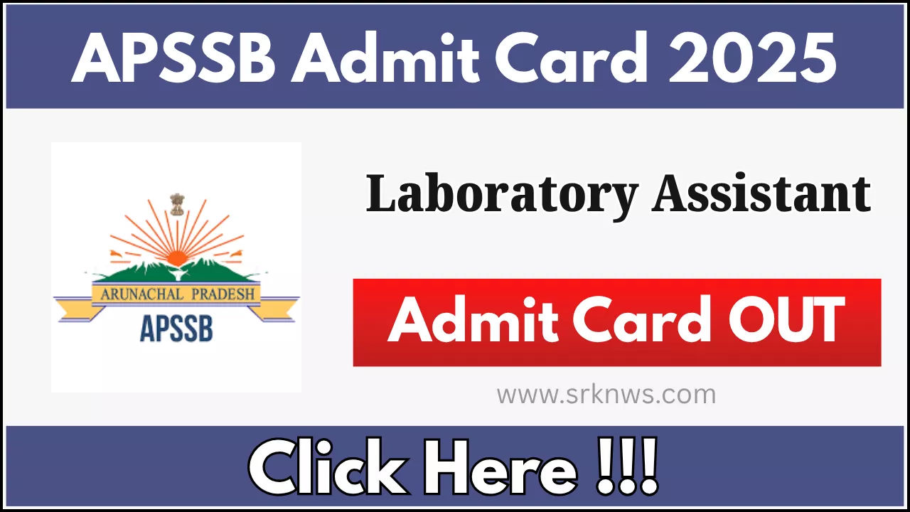 APSSB Laboratory Assistant Admit Card