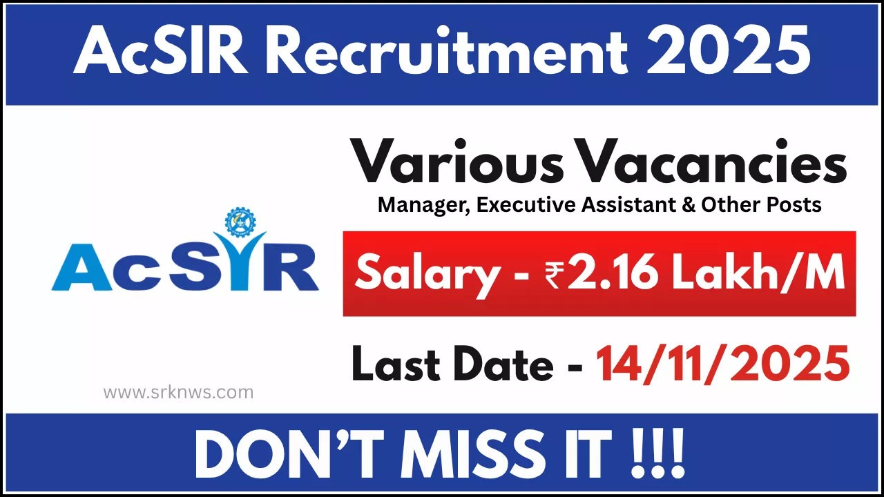 AcSIR Recruitment