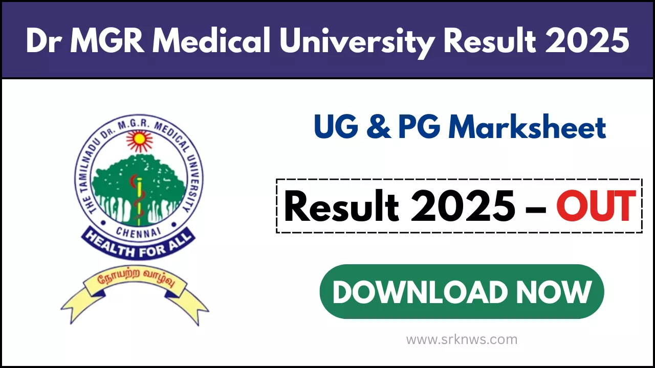 Dr MGR Medical University Result