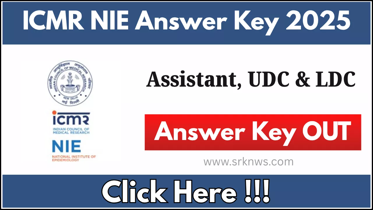 ICMR NIE Answer Key 2025