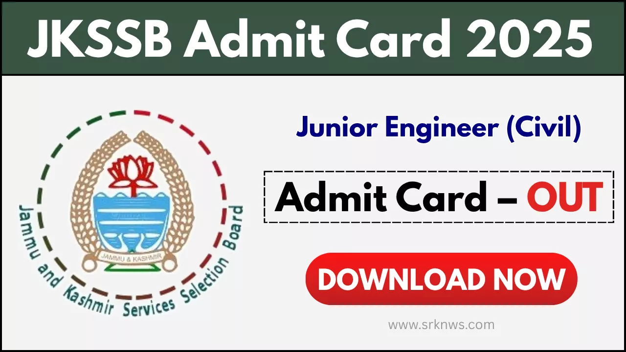 JKSSB JE (Civil) Admit Card