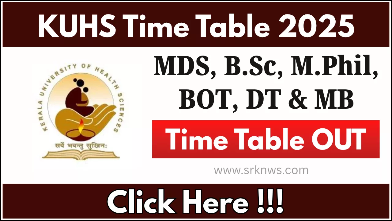 KUHS Time Table 2025