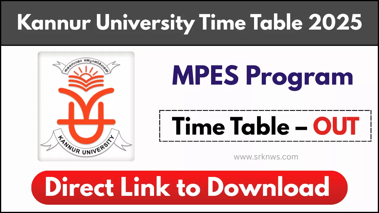 Kannur University Time Table