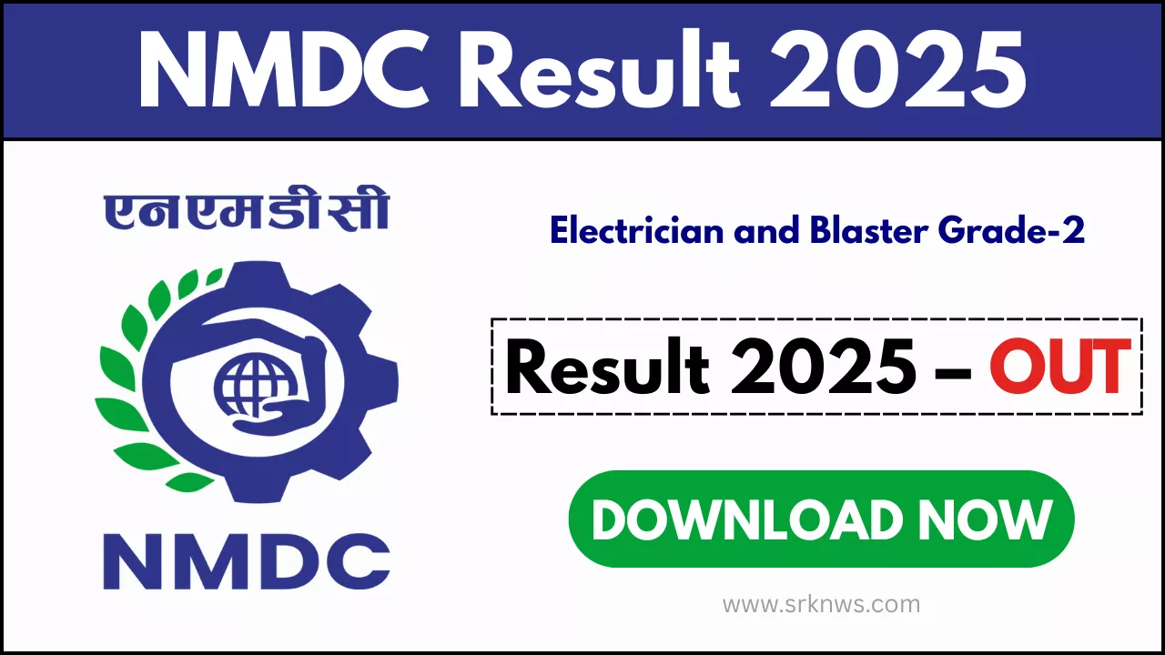 NMDC Electrician and Blaster Grade-2 Result