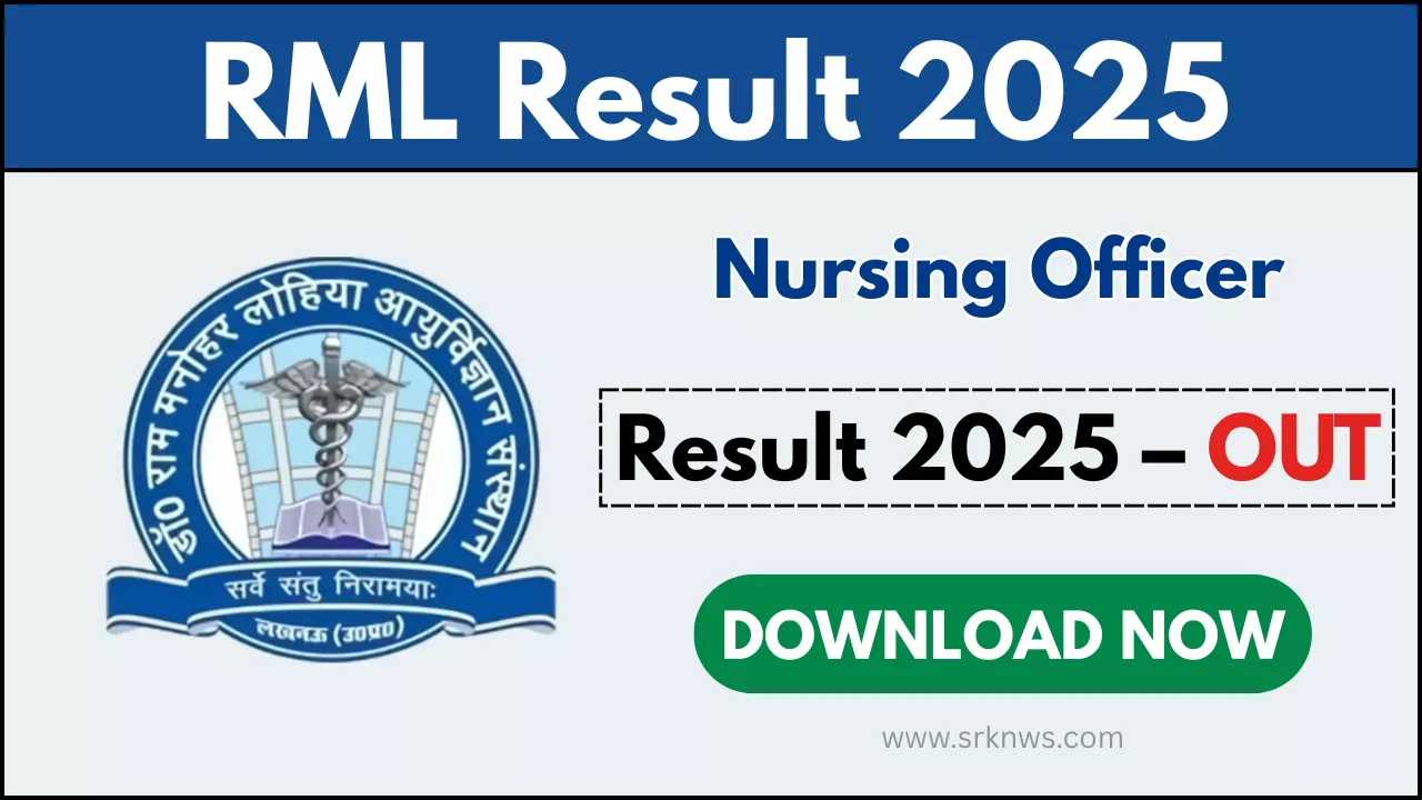 RML Nursing Officer Mains Result