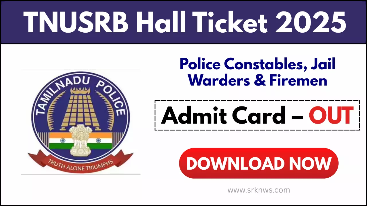 TNUSRB Hall Ticket
