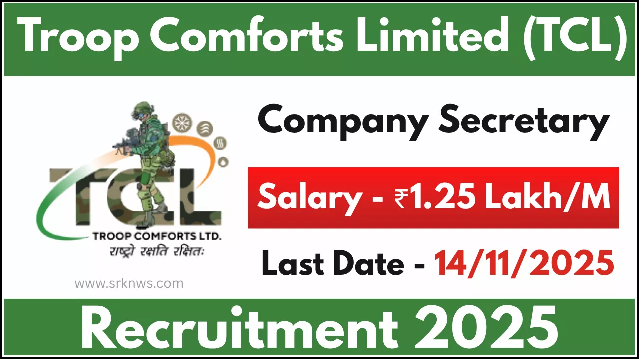 Troop Comforts Company Secretary Recruitment