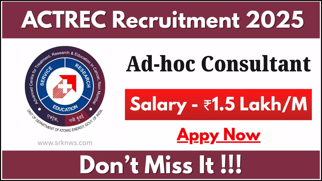 ACTREC Ad-hoc Consultant Recruitment