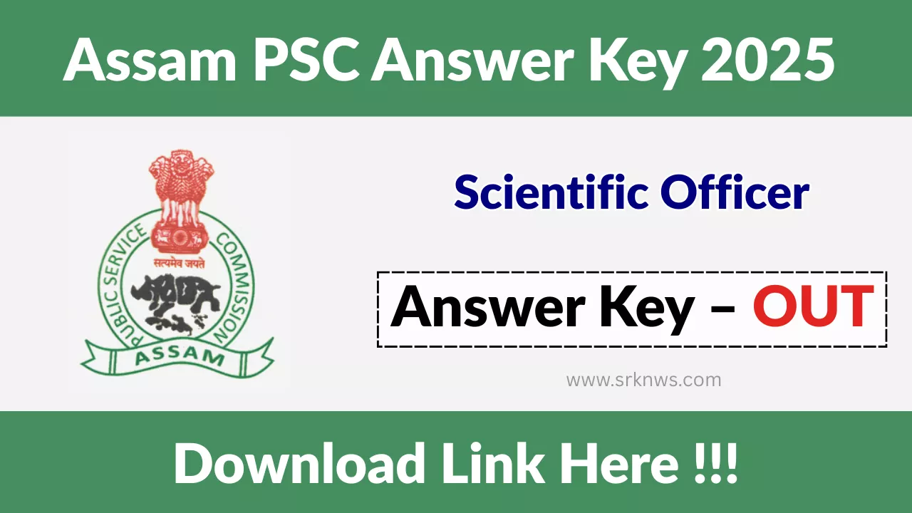Assam PSC Scientific Officer Answer Key