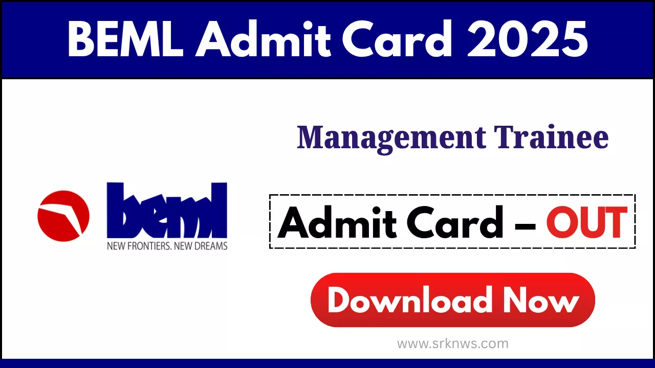 BEML Management Trainee Admit Card