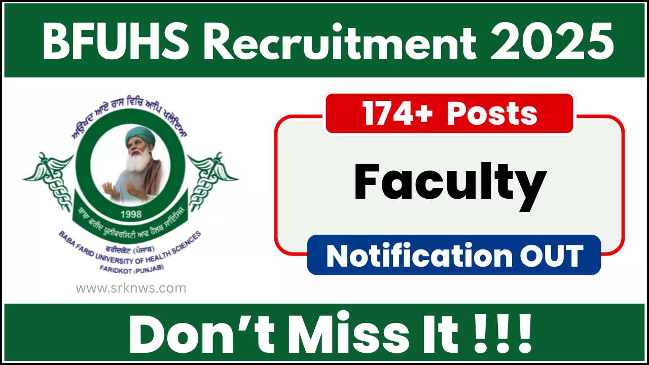 BFUHS Faculty Recruitment 2025