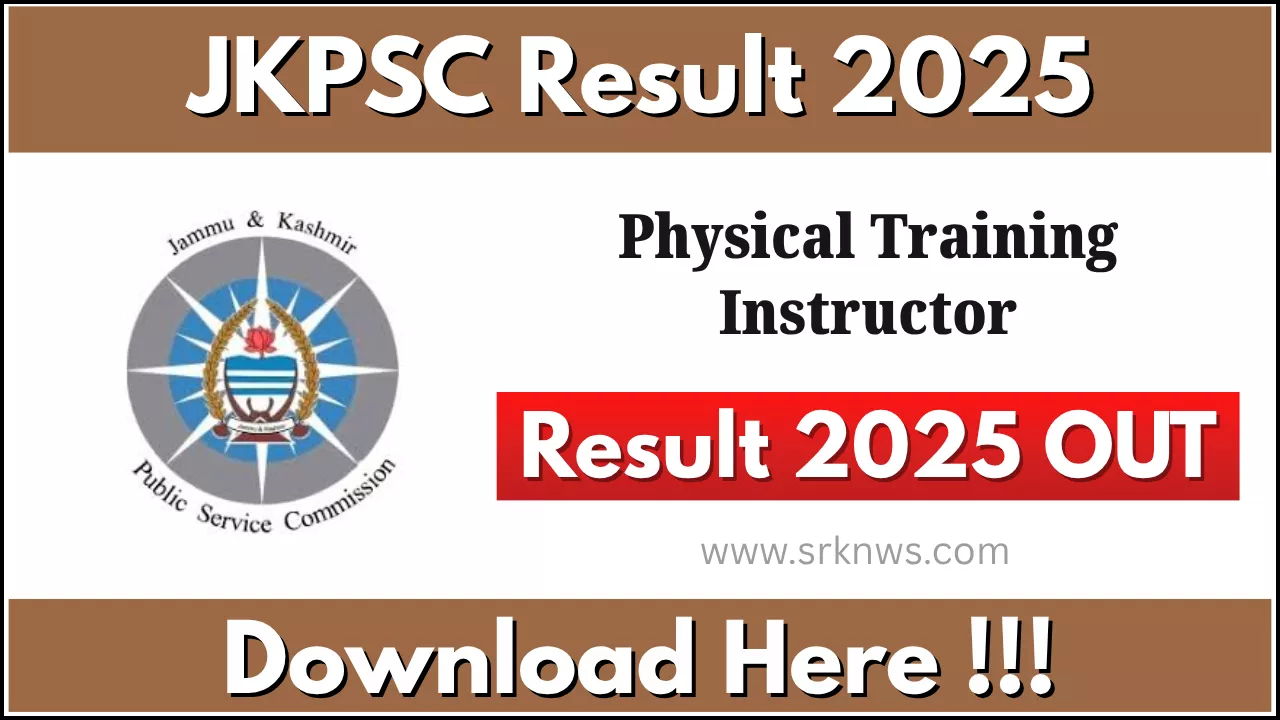 JKPSC Physical Training Instructor Result