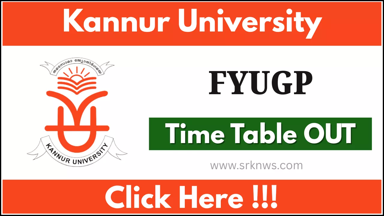 Kannur University Time Table