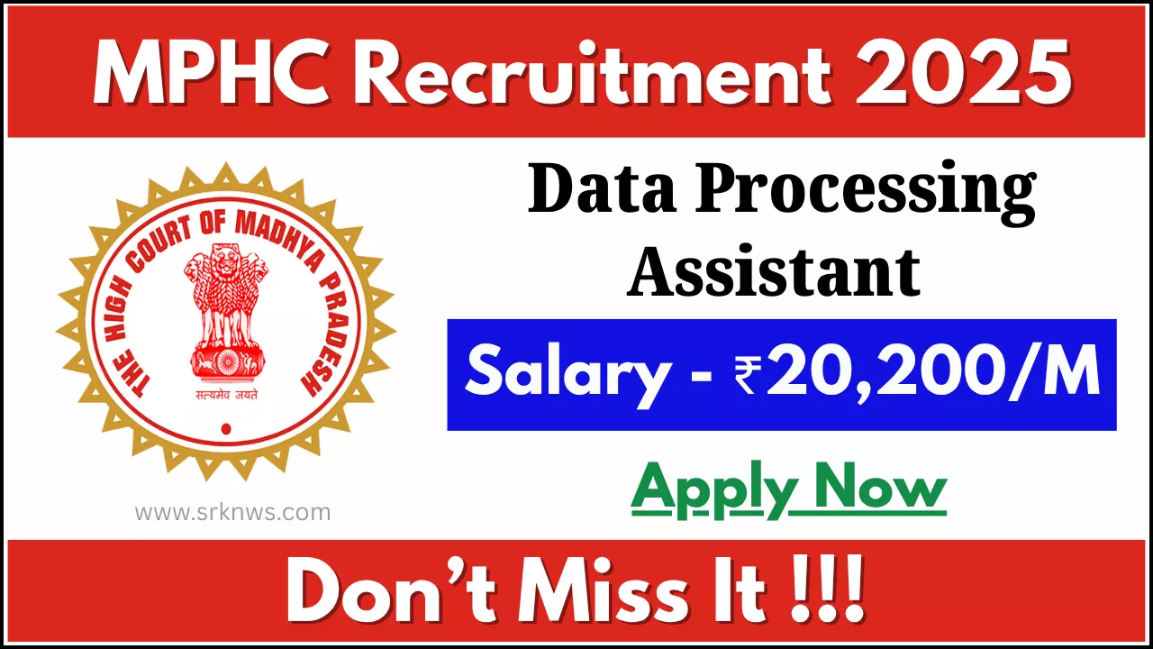 MPHC Data Processing Assistant Recruitment