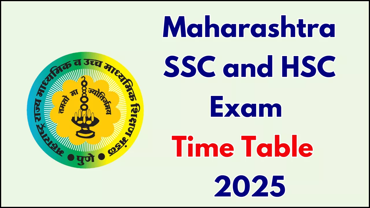 Maharashtra SSC and HSC Exam Time Table 2025