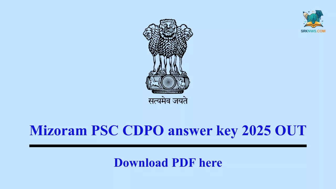 Mizoram PSC CDPO Answer Key 2025