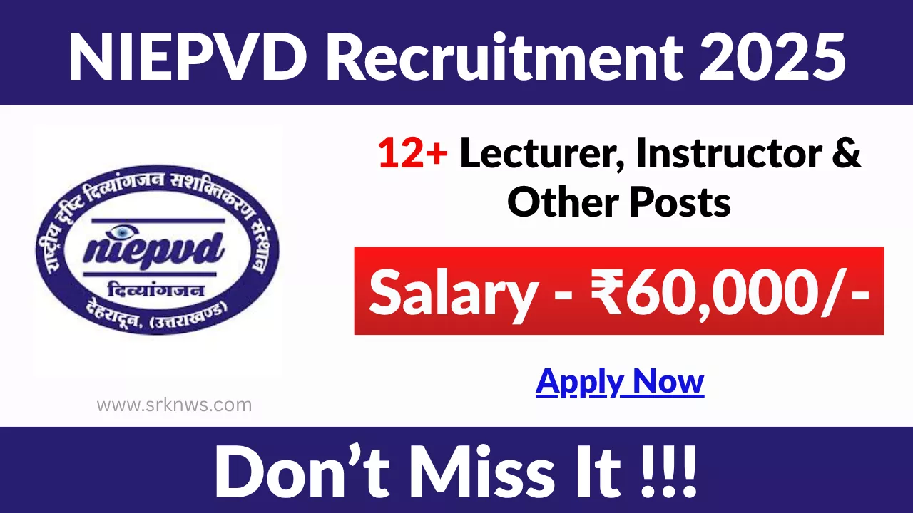 NIEPVD Recruitment