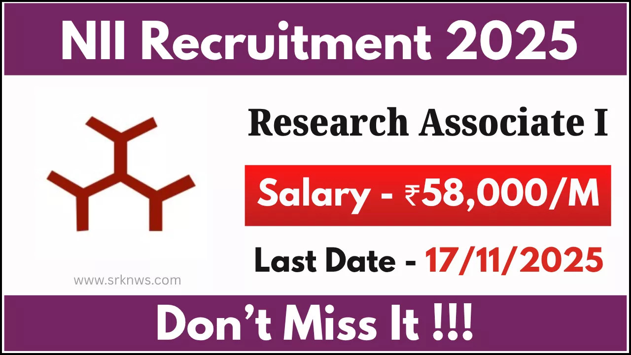 NII Research Associate I Recruitment