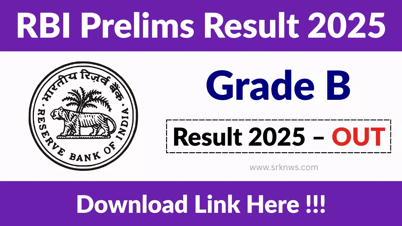 RBI Grade B Prelims Result 2025