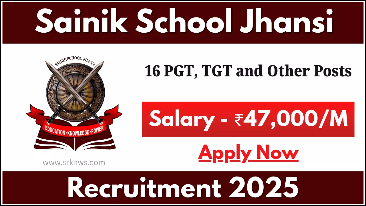 Sainik School Jhansi Recruitment