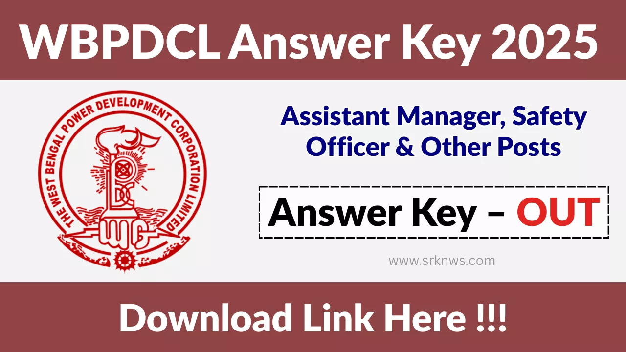 WBPDCL Answer Key 2025