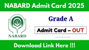 NABARD Grade A Admit Card