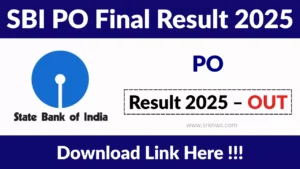 SBI PO Final Result